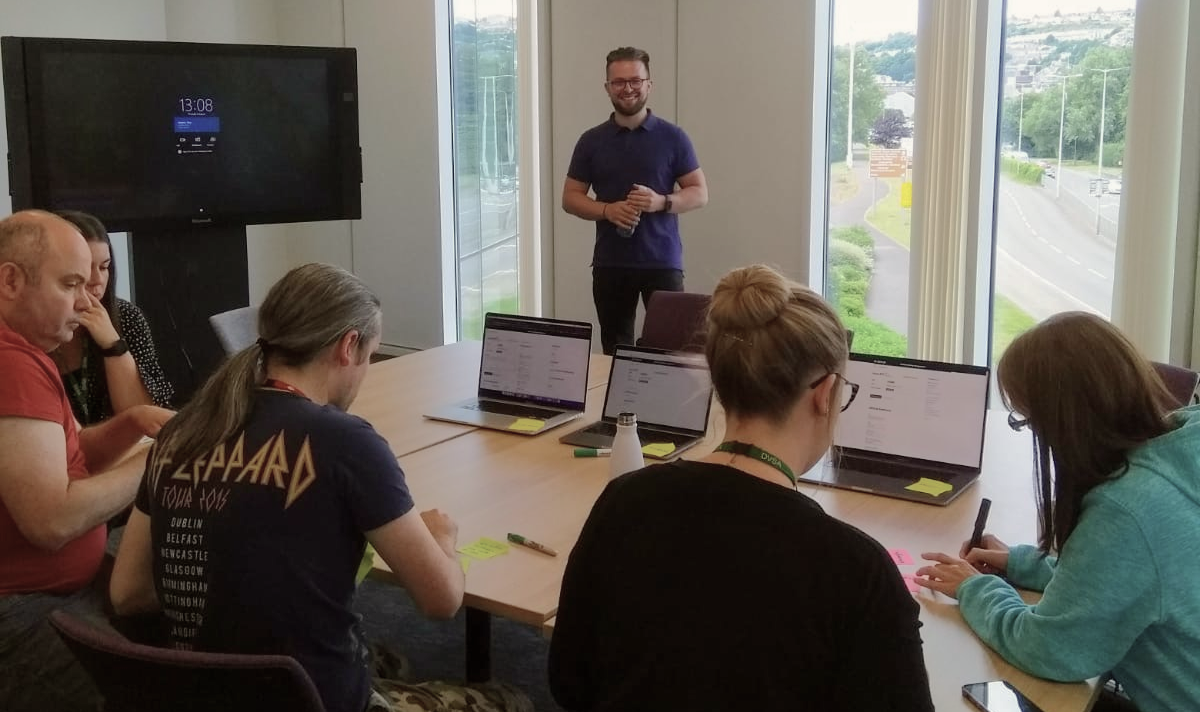 Our visit to the CSC Swansea office to run several workshops with DVSA staff