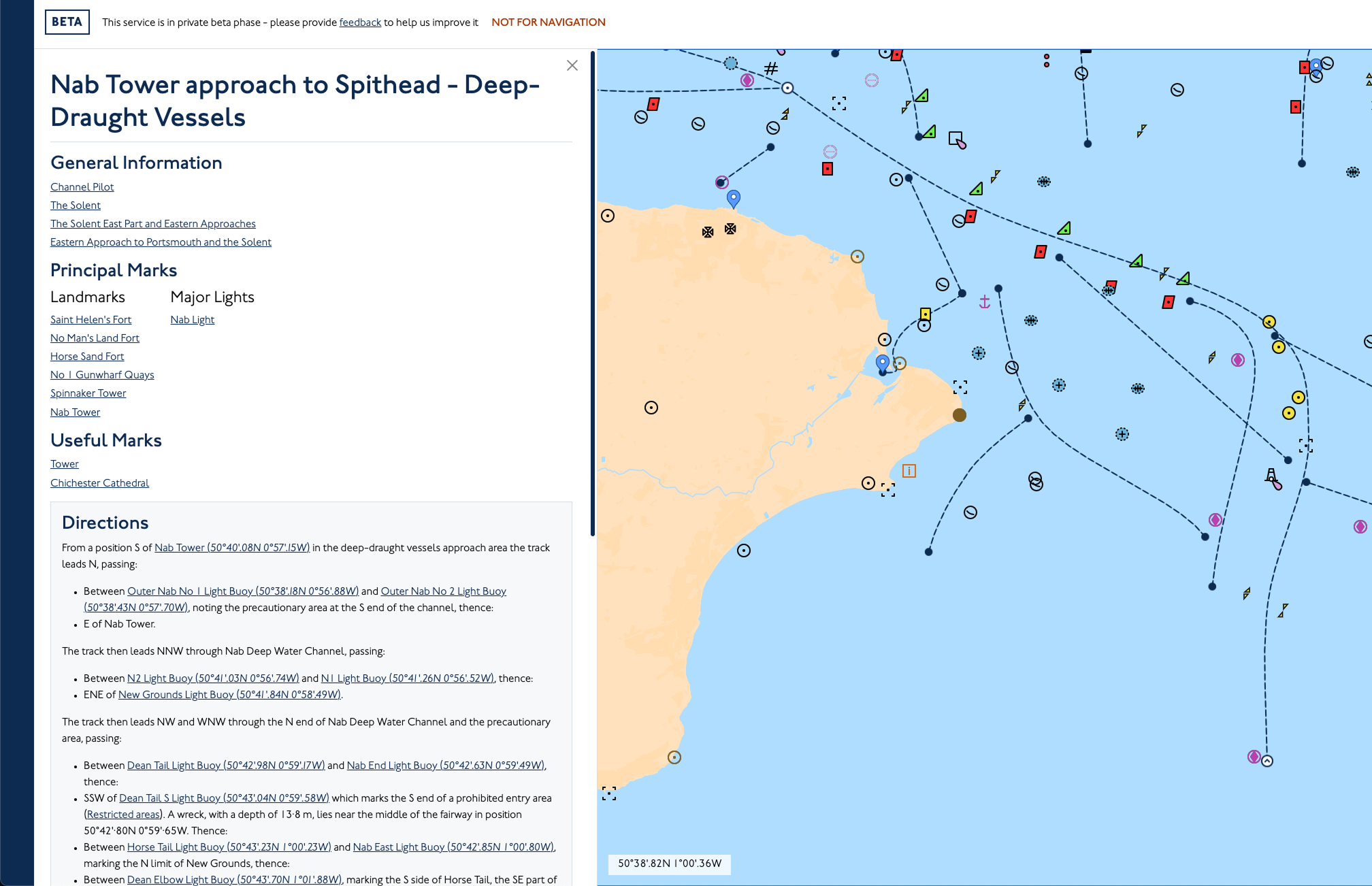 Image of how the new Sailing Directions digital product looked when I joined the project